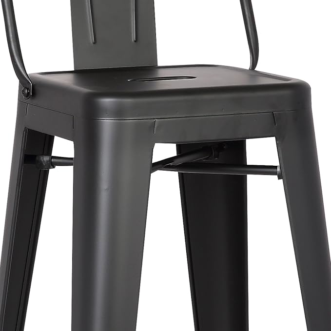 AC Pacific 30” Metal Barstool Set of 2 – Country Rustic Style - Image 6