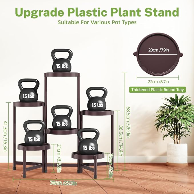 iDavosic.ly 6 Tier Folding Plant Stand Indoor Outdoor - Image 5