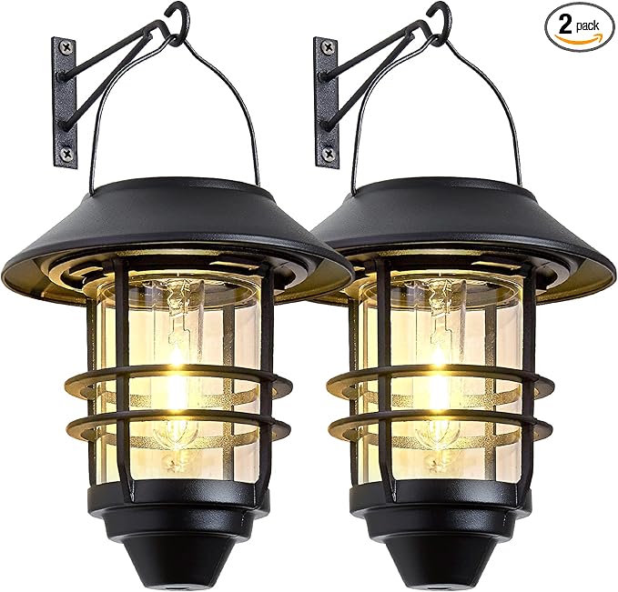 Solar Lantern Outdoor Lights, Hanging Waterproof Lantern Lights by Derynome