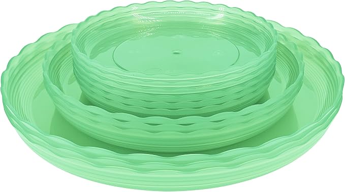 12Pcs Clear Plant Saucer, 6 8 10 Inch Durable Plastic Plant Tray, Round Plant by Lifecouldbesointeresting