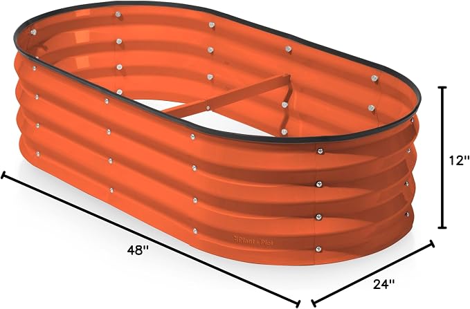 Plant & Plot Galvanized Raised Garden Beds Outdoor // 4×2×1 ft Planter Raised - Image 7