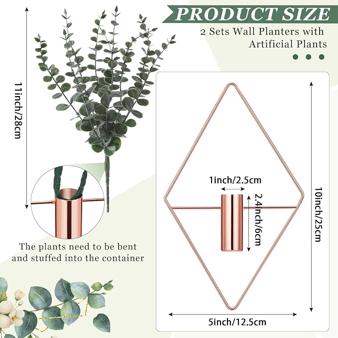 Jexine 4 Pcs Hanging Planters - Image 2