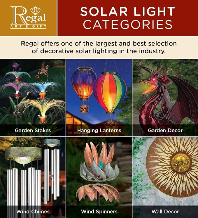 Regal Art & Gift Hot Air Balloon Solar Lantern – Hanging Solar-Powered LED - Image 9