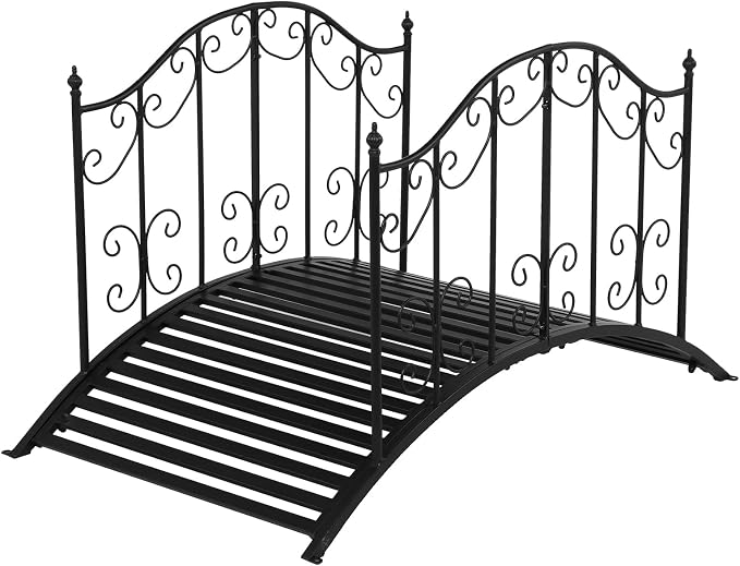VINGLI Garden Bridge Metal Yard Arch Path Bridge by VINGLI