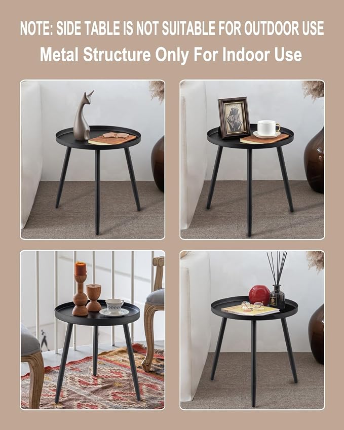 AOJEZOR Side Table: End Table for Indoor Use - Image 3