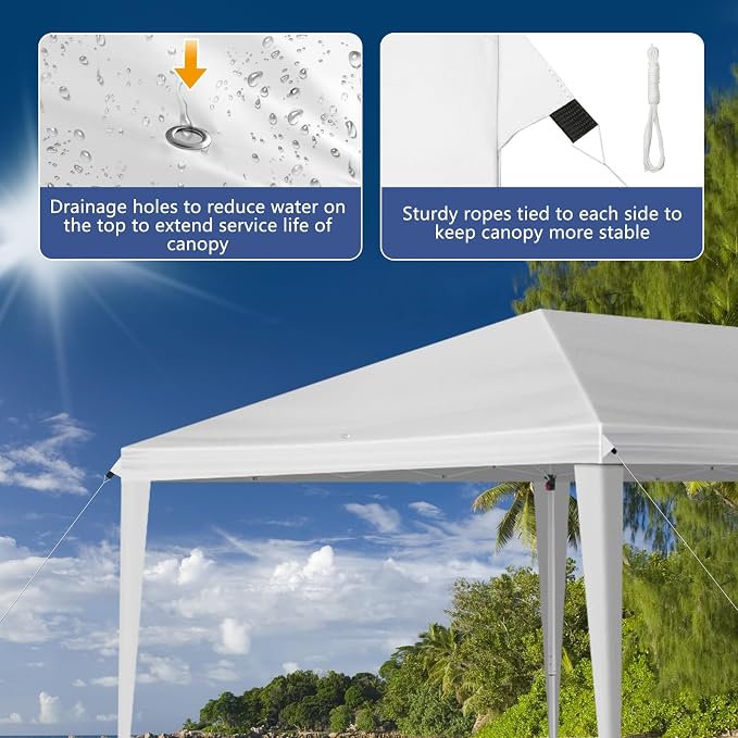 VINGLI 10x30 Pop Up Canopy Tent, Outdoor Tent Canopy Foldable Portable Canopies - Image 5