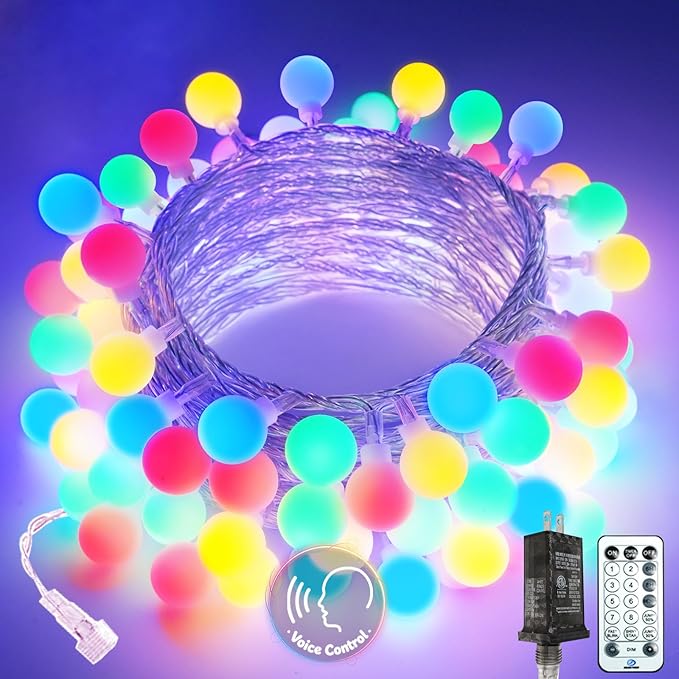 2026 New Connectable 43FT Smart Voice Controlled String Lights Indoor Outdoor | by LORRYTE