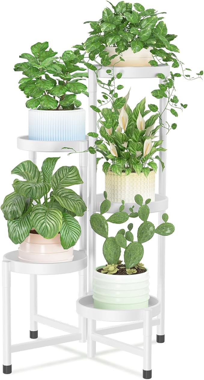 iDavosic.ly Plant Stand Indoor Outdoor, 5 Tier Corner Metal Flower Display by iDavosicly