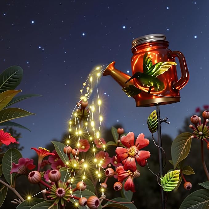 Solar Watering Can Light, Yard Outdoor Decor Lights, IP65 Waterproof, Hanging - Image 4