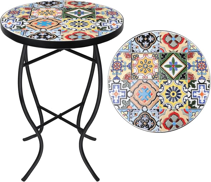 VCUTEKA Mosaic Outdoor Side Table by VCUTEKA
