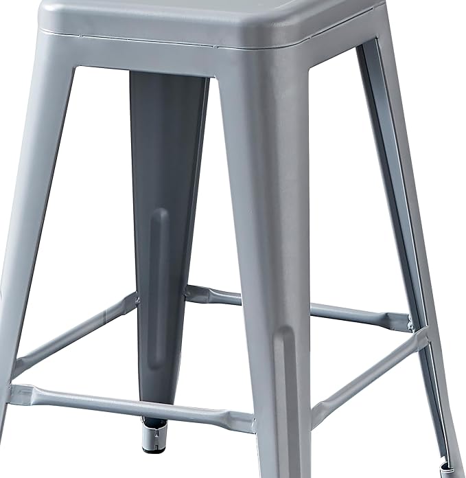 AC Pacific 24” Metal Backless Barstool Set of 2 – Country Rustic Style - Image 7