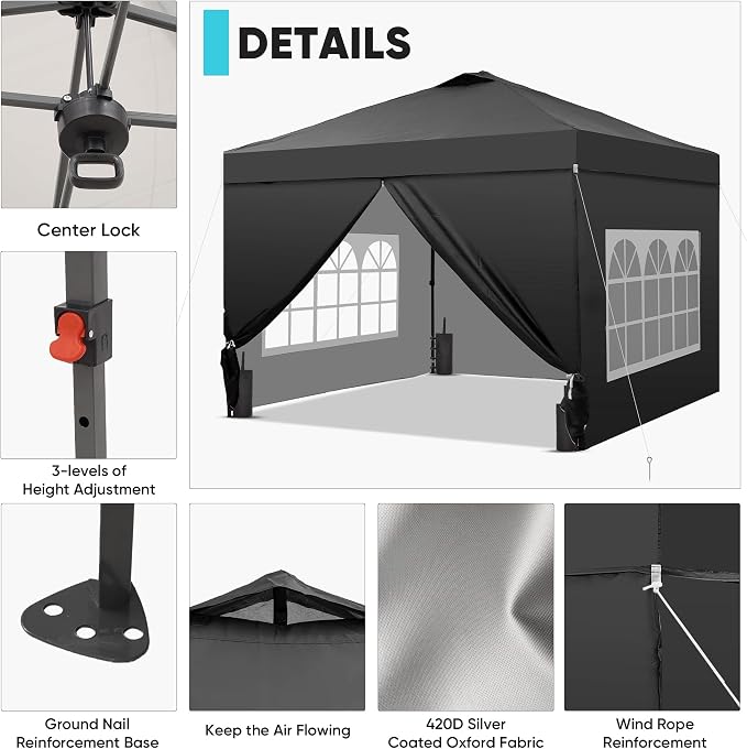 GDY 12x12 Pop Up Canopy Tent - Image 7