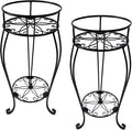 CASIMR 2 Tier Plant Stand, Indoor Outdoor Multiple Flower Pot Shelf Rustproof by CASIMR