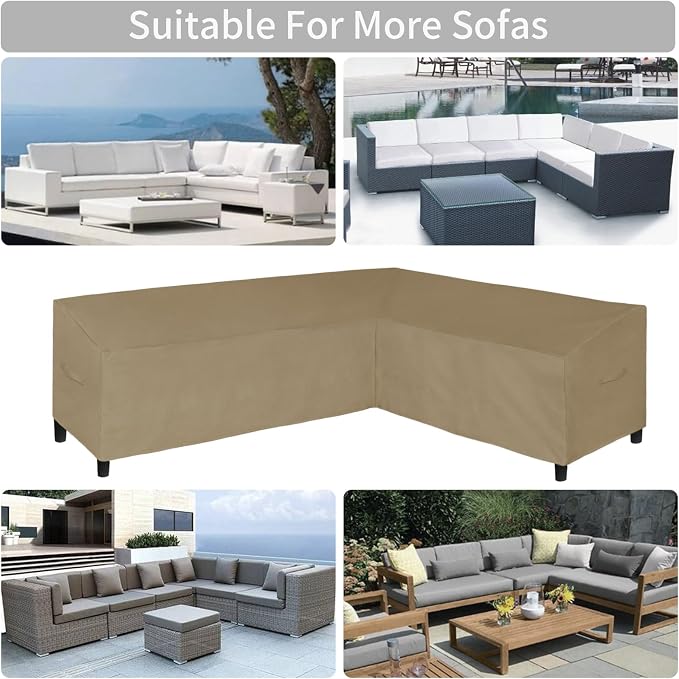 Easy-Going Patio L-Shaped Sectional Sofa Cover - Image 5