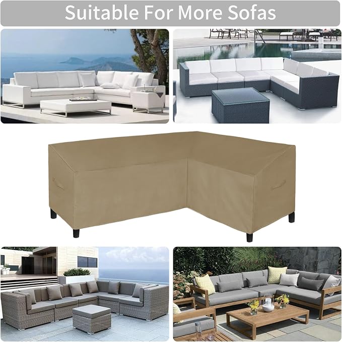Easy-Going Patio L-Shaped Sectional Sofa Cover - Image 5