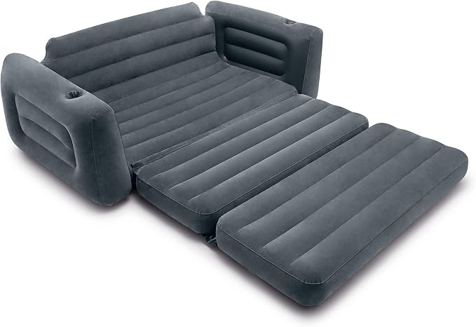 Intex 2 in 1 Inflatable Pull Out Sofa and Queen Size Air Bed Mattress - Image 6