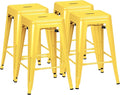 Furmax 24 Inch Metal Bar Stools Set of 4, Counter Height Bar Stools Height High by Furmax