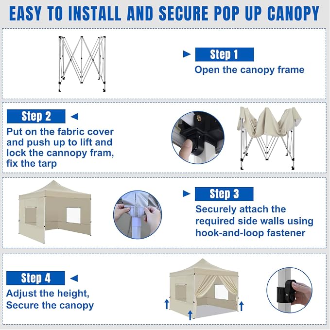 Yesker 10x10 Pop Up Canopy Tent - Image 6