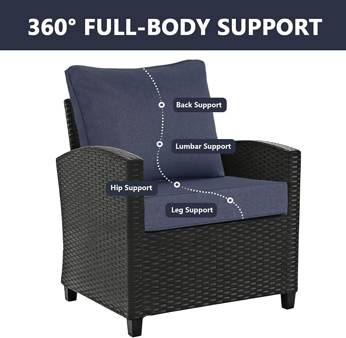 Goodgoods 24 x 28 Outdoor Patio Deep Seat Cushions 2-Pack, 1000+ Hours - Image 5
