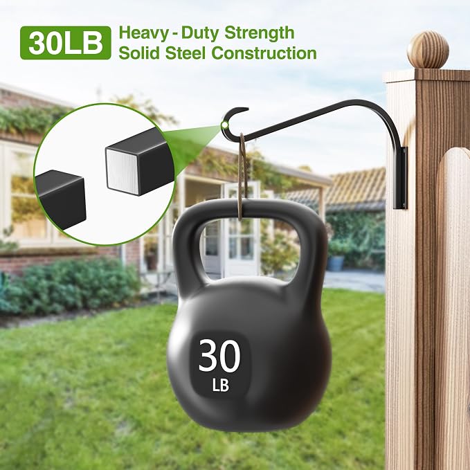 12 Inch 4 Pack Plant Hangers for Indoor/Outdoor Wall Mount - Image 5