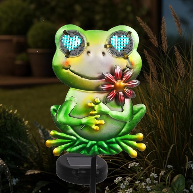 Solar Frog Garden Stake 39.3inch - Image 7