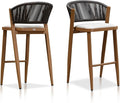 PURPLE LEAF Two Pack Bar Stools Outdoor Bar Stool Chair by PURPLELEAF