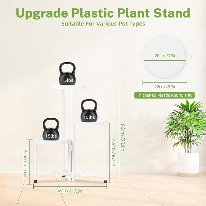 iDavosic.ly 3 Tier Folding Plant Stand Indoor Outdoor - Image 5