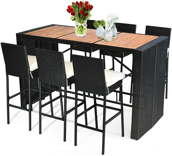 Tangkula 7 PCS Outdoor Wicker Furniture by TANGKULA