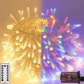 Warm White to Multicolor Color Changing 200 LED 66FT Connectable Christmas by SANJICHA