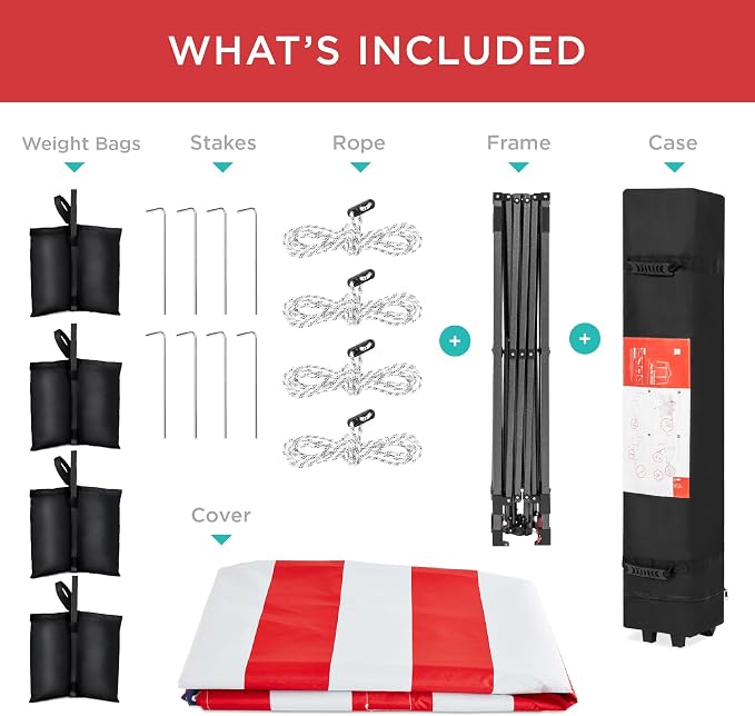 Best Choice Products 10x10ft Pop Up Canopy Tent, Outdoor Shade, 1 Person 1 - Image 8