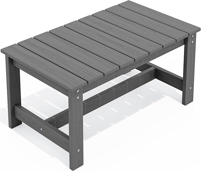 SERWALL Outdoor Coffee Table, HDPE Patio Coffee Table by SERWALL