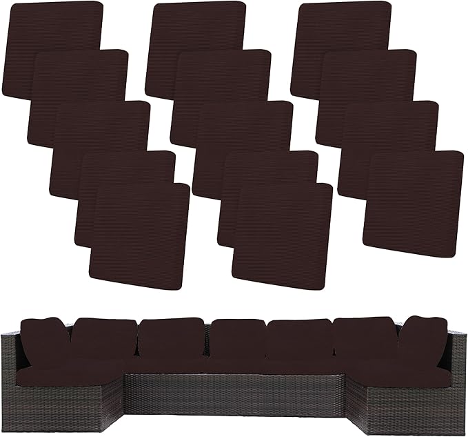 14 Pcs Stretch Patio Cushion Covers, by BIETYONE