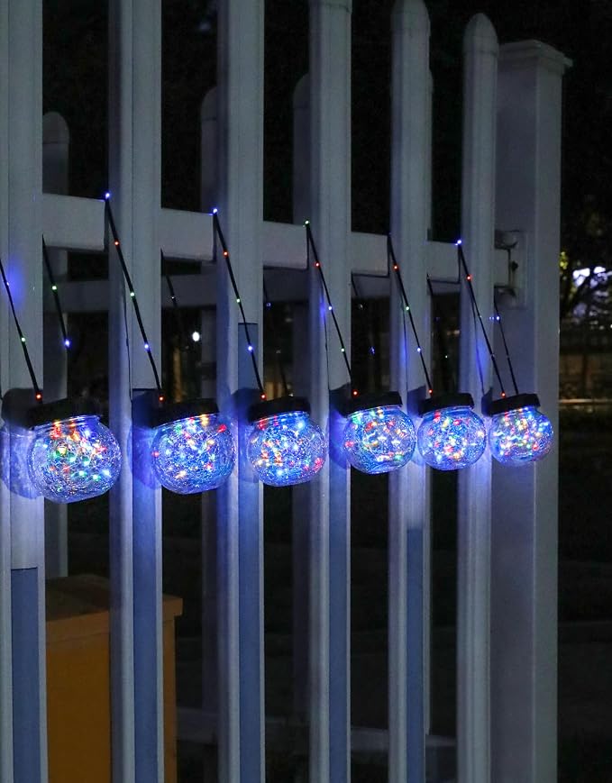 PARTPHONER Solar Lights Outdoor Waterproof 12-Pack, Solar Powered Hanging - Image 2