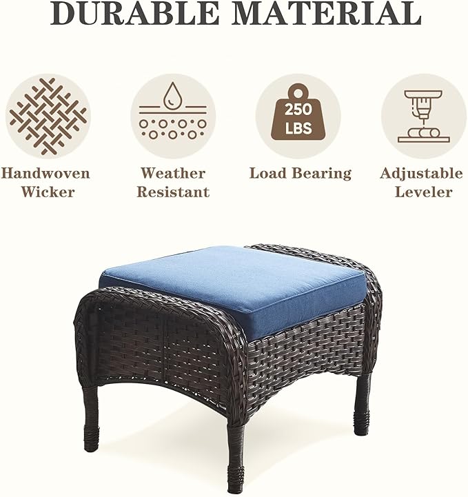 Belord Outdoor Ottomans for Patio Foot Rest - Image 5