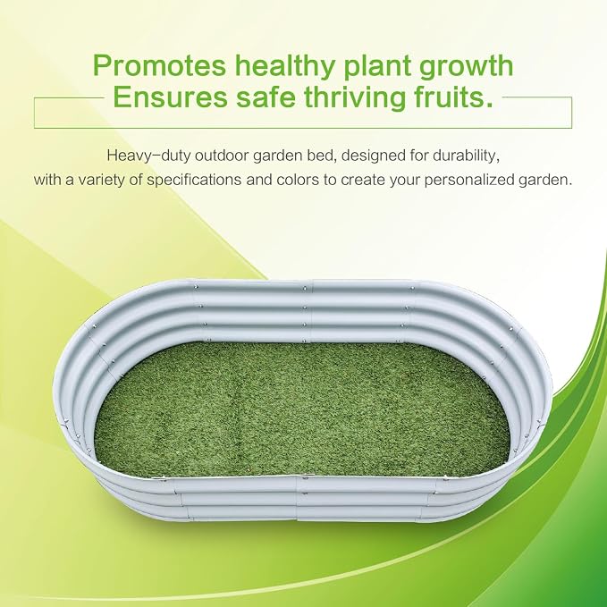 Gardmax 2 Pack Galvanized Raised Garden Bed, Lightweight Planter Boxes Outdoor - Image 6