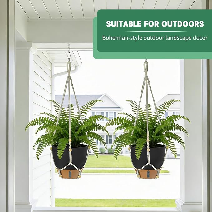 Self-Watering Hanging Planters for Indoor Plants Set 2-Piece Includes Plant - Image 5