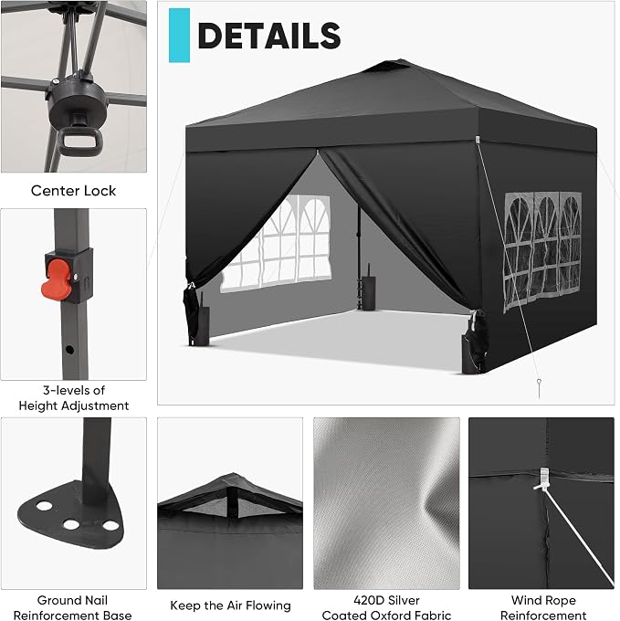 GDY 12x12 Pop Up Canopy Tent - Image 6