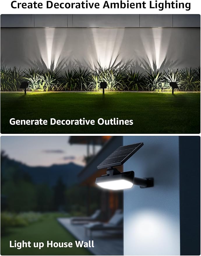 Lepro Solar Decorative Spot Lights 4 Pack, Cool White Modern Accent Lights - Image 2