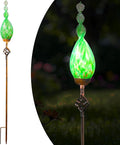 Solar Garden Lights Outdoor, Decorative LED Flame Garden Stakes, Hand Blown by Unknown
