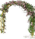 Queension Metal Arch Backdrop Stand 7Ft Wide 7.7Ft High, Wedding Arch Frame by Queension