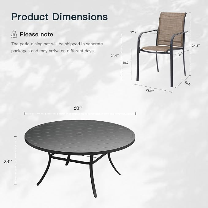 VICLLAX 11 Pieces Patio Outdoor Dining Set - Image 2
