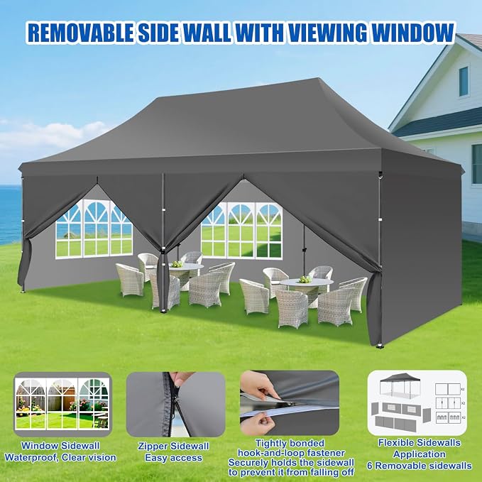 Yesker 10x20 Pop Up Canopy Tent - Image 4