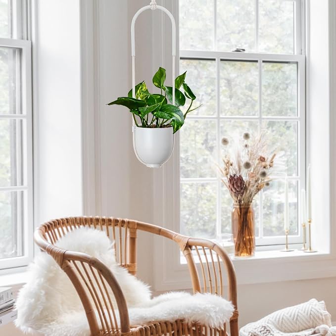 Boho Hanging Planter for Indoor Outdoor Plants Modern Wall and Ceiling Hanging - Image 5