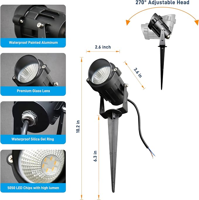Christmas Landscape Lights 12W RGBW Outdoor Spot Lights - Image 8