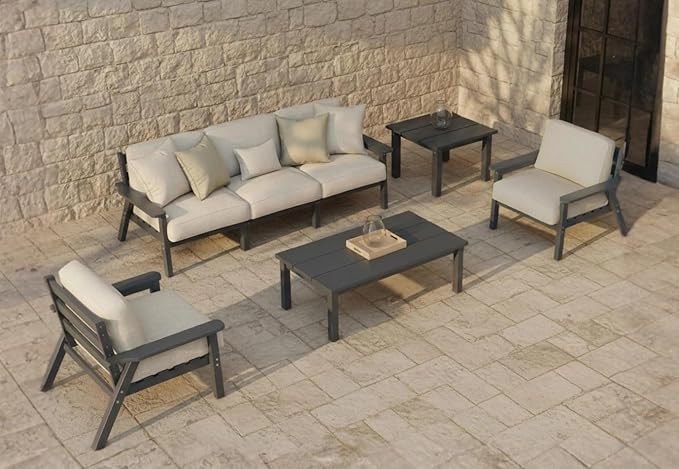 7 Piece Patio Conversation Sets, Outdoor Couch by PatioKingdom