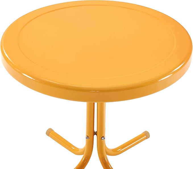Crosley Furniture Griffith Weather Resistant Retro Metal Outdoor Side Table - Image 4