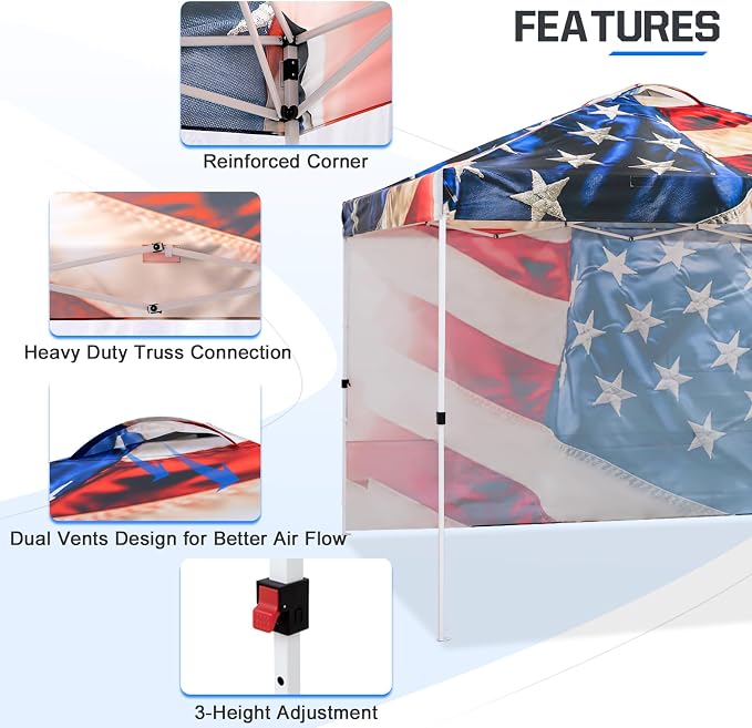 EAGLE PEAK Commercial Canopy 10x10 Pop Up Canopy Tent - Image 2