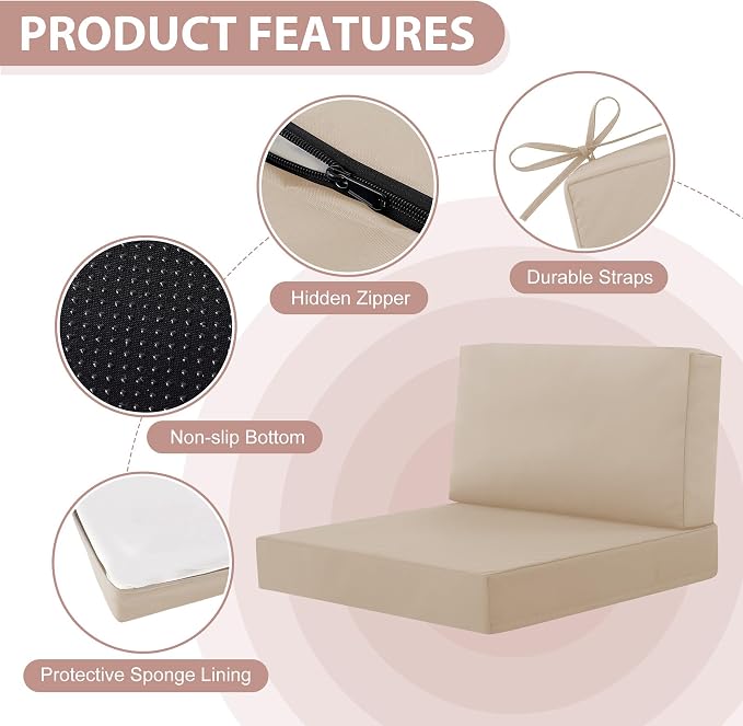 14-Piece Patio Furniture Cushions Set, Replacement Outdoor Cushions - Image 5