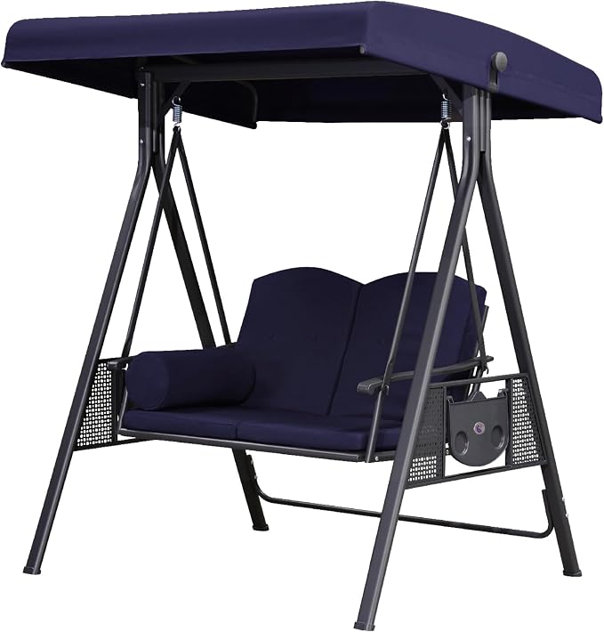 PURPLE LEAF Outdoor Patio Porch Swing by PURPLELEAF