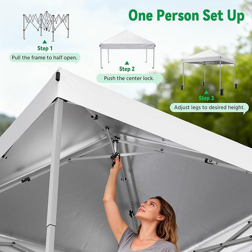 10x10 Pop Up Canopy Tent, Instant Setup Portable Canopy - Image 2